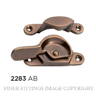 TRADCO 2283 SASH FASTENER NARROW ANTIQUE BRASS