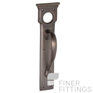 TRADCO 2287 PULL HANDLE CYLINDER HOLE 255 X 70MM ANTIQUE BRASS