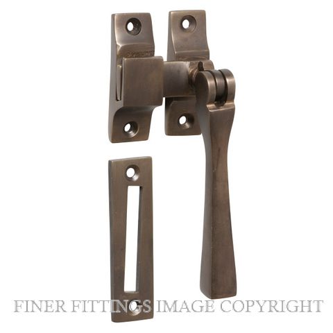 TRADCO 2296 CASEMENT FASTENER SQUARE ANTIQUE BRASS