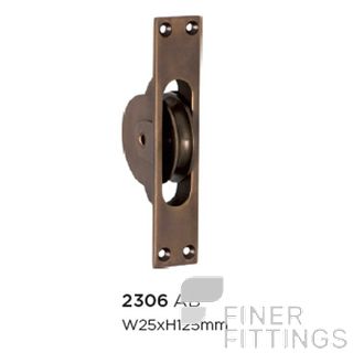 TRADCO 2306 SASH PULLEY ANTIQUE BRASS
