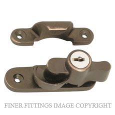 TRADCO 2307 SASH FASTENER KEY OPERATED ANTIQUE BRASS