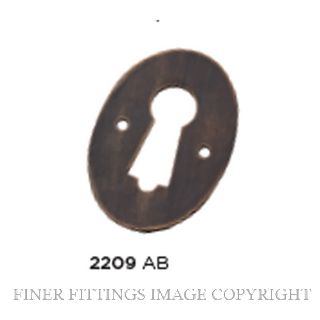 TRADCO 2209 DOOR ESCUTCHEON ANTIQUE BRASS