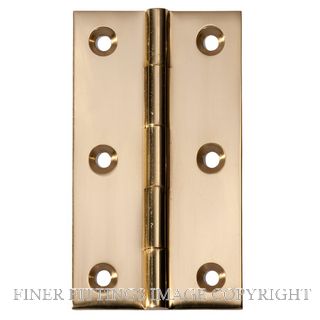 TRADCO HINGE FIXED PIN 89X50MM POLISHED BRASS