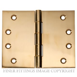 TRADCO 2490 HINGE BROAD BUTT 100 X 125MM POLISHED BRASS