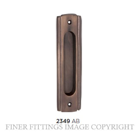 TRADCO 2349 SLIDING DOOR PULL 150 X 43MM ANTIQUE BRASS