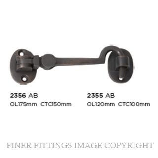 TRADCO CABIN HOOK 100MM ANTIQUE BRASS