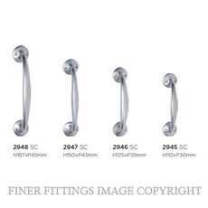 TRADCO 2945 - 2948 PULL HANDLE ON ROSE SATIN CHROME