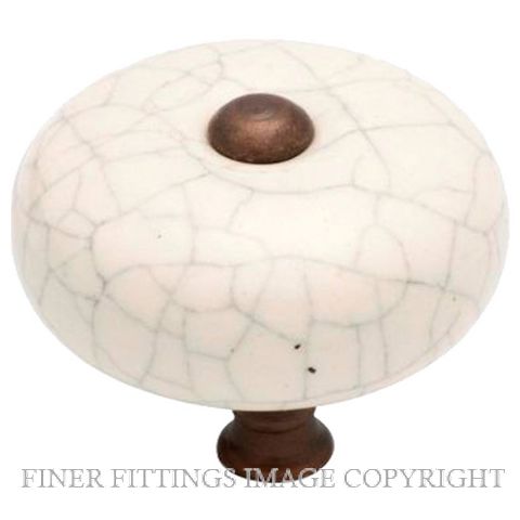 TRADCO 3041 - 3042 CRAZED IVORY PORCELAIN KNOB