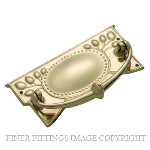 TRADCO 3320 - 3322 CABINET DROP HANDLES POLISHED BRASS