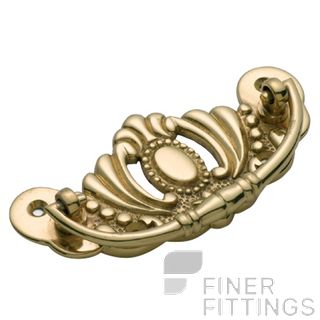 TRADCO 3400 - 3401 CABINET DROP HANDLES POLISHED BRASS