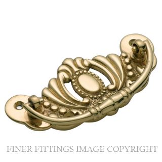 TRADCO 3400 CABINET HANDLE 98 X 43MM POLISHED BRASS