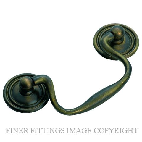 TRADCO 3455 SWAN NECK HANDLE 75MM ANTIQUE BRASS