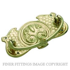 TRADCO 3390 - 3392 CABINET DROP HANDLES POLISHED BRASS