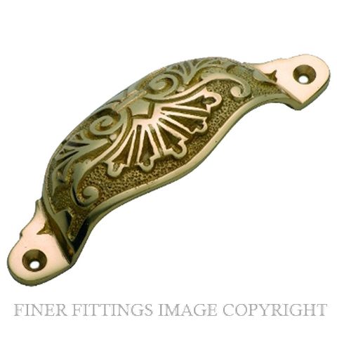 TRADCO 3552 DRAWER PULL 110 X 35MM POLISHED BRASS