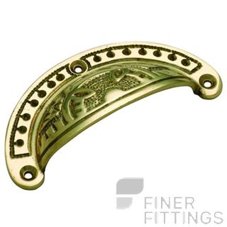 TRADCO 3553 DRAWER PULL 100 X 40MM POLISHED BRASS
