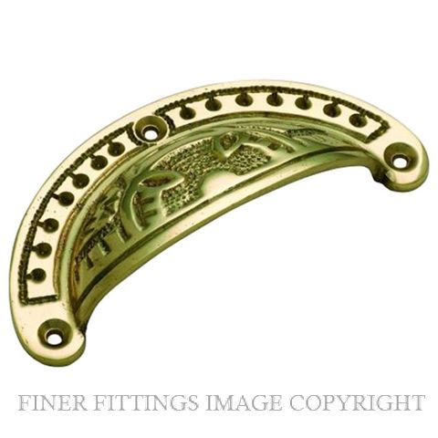 TRADCO 3553 DRAWER PULL 100 X 40MM POLISHED BRASS