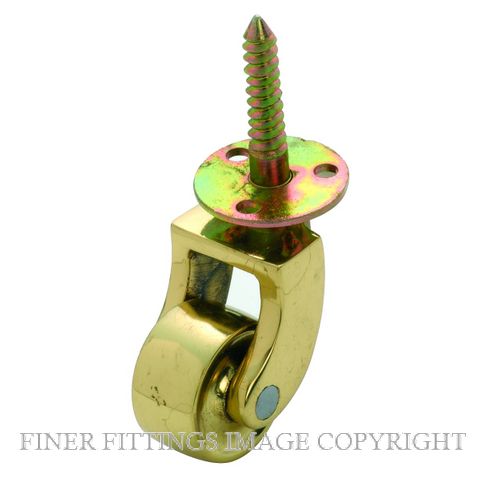 Tradco Screw Plate Castors- Brass Wheel