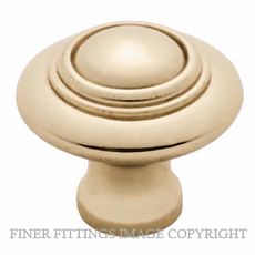 TRADCO 3662 - 3667 DOMED CABINET KNOBS POLISHED BRASS