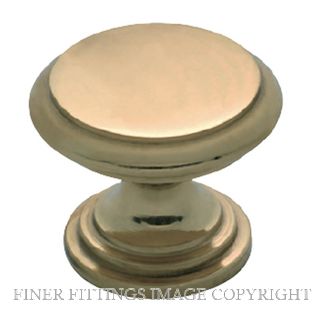 TRADCO 3679 CUPBOARD KNOB FLAT 25MM POLISHED BRASS