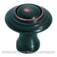 TRADCO 3678 - 3686 DOMED CABINET KNOBS ANTIQUE COPPER