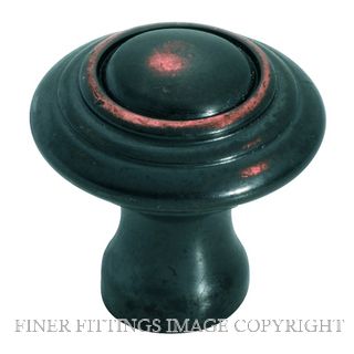 TRADCO 3685 CUPBOARD KNOB DOMED 25MM ANTIQUE COPPER