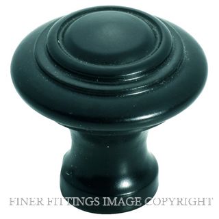 TRADCO 3687 CUPBOARD KNOB CI 25MM MATT BLACK