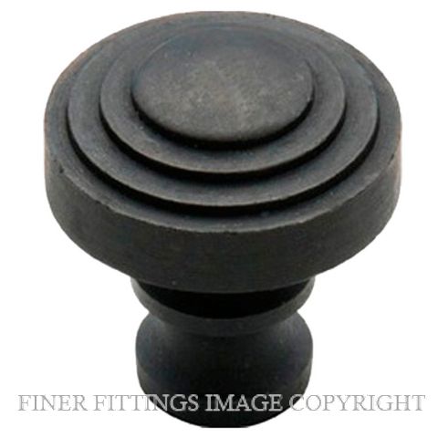 TRADCO TR3700 CUPBOARD KNOB STEPPED CI 30MM ANTIQUE FINISH