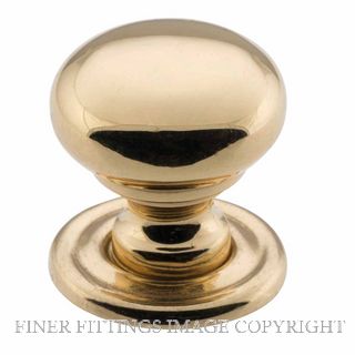 TRADCO 3650 CUPBOARD KNOB SB 19MM POLISHED BRASS