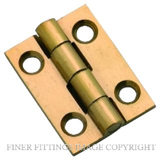 TRADCO HINGE FIXED PIN 25 X 22MM POLISHED BRASS