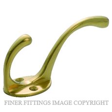 HAT-COAT ROBE HOOKS POLISHED BRASS