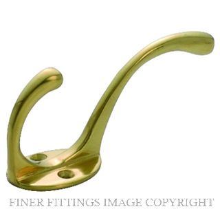 TRADCO 3921 HAT & COAT HOOK POLISHED BRASS