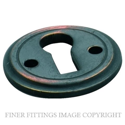 TRADCO 3828 ROUND ESCUTCHEON ANTIQUE COPPER