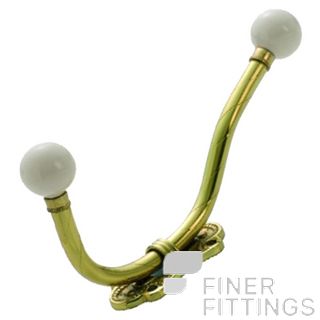 TRADCO 3983 HAT & COAT HOOK PORC. BALL POLISHED BRASS