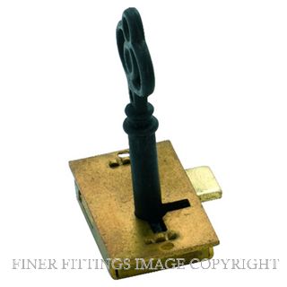 TRADCO 4000 CUPBOARD LOCK 38 X 20MM BRASS