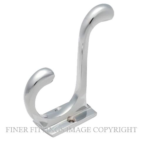 TRADCO 4032 RETRO HAT & COAT HOOK CHROME PLATE