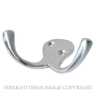 TRADCO 4043 DOUBLE ROBE HOOK SATIN CHROME