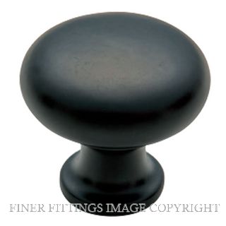 TRADCO 4081 CUPBOARD KNOB CI 25MM MATT BLACK