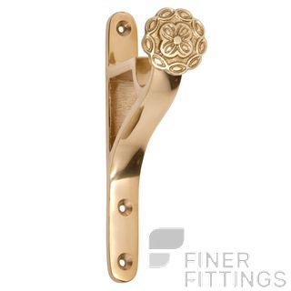 TRADCO 4600 CURTAIN BRACKET END 19MM POLISHED BRASS