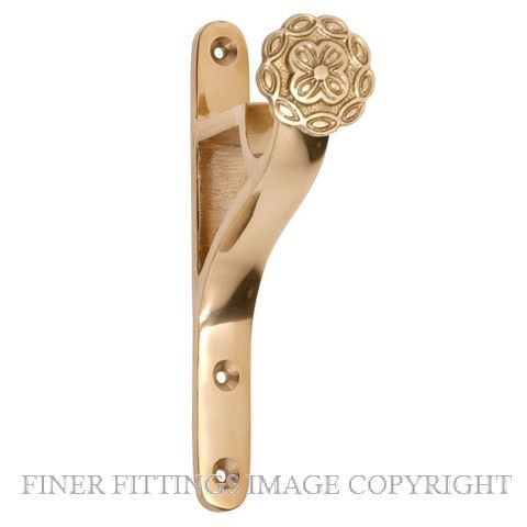 TRADCO 4600 CURTAIN BRACKET END 19MM POLISHED BRASS