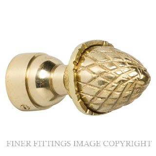 TRADCO 4612 ACORN FINIAL 19MM POLISHED BRASS