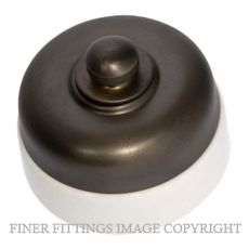 TRADCO 5106 PORCELAIN BASE LIGHT DIMMERS ANTIQUE BRASS