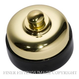 TRADCO 5151 BLACK PORCELAIN BASE DIMMER POLISHED BRASS