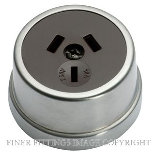 TRADCO 5524 TRADITIONAL SOCKET SATIN CHROME-BROWN