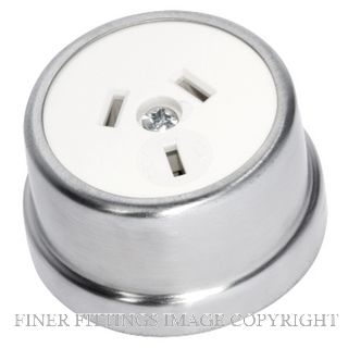 TRADCO 5525 TRADITIONAL SOCKET SATIN CHROME-WHITE