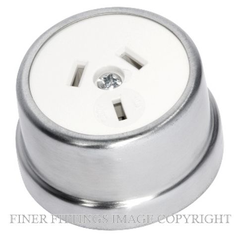 TRADCO 5525 TRADITIONAL SOCKET SATIN CHROME-WHITE