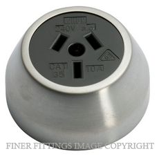 TRADCO 5534 FEDERATION SOCKET SATIN CHROME-BLACK