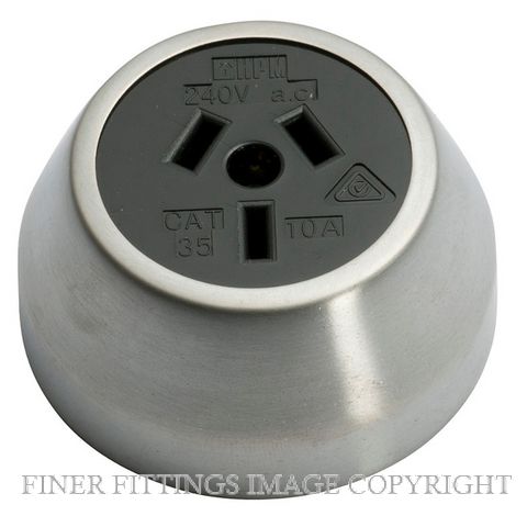 TRADCO 5534 FEDERATION SOCKET SATIN CHROME-BLACK