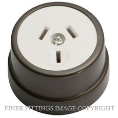 TRADCO 5555 TRADITIONAL SOCKET ANTIQUE BRASS-WHITE