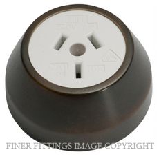 TRADCO 5565 FEDERATION SOCKET ANTIQUE BRASS-WHITE
