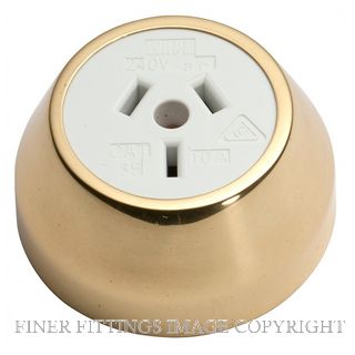 TRADCO 5478 FEDERATION SOCKET POLISHED BRASS-WHITE